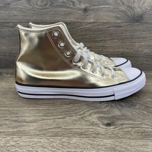 Converse Chuck Taylor All Star High Top Unisex 10W/8M Gold Metallic A17953C